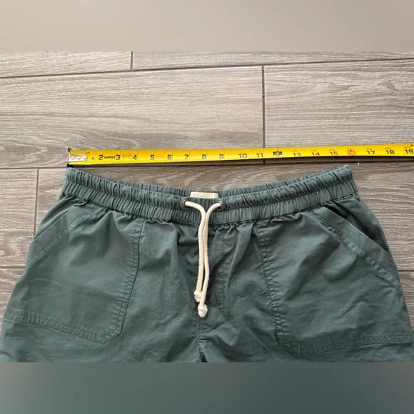 Pact|Women’s casual stretch waist shorts in organic cotton,deep teal color•Large - Picture 10 of 12